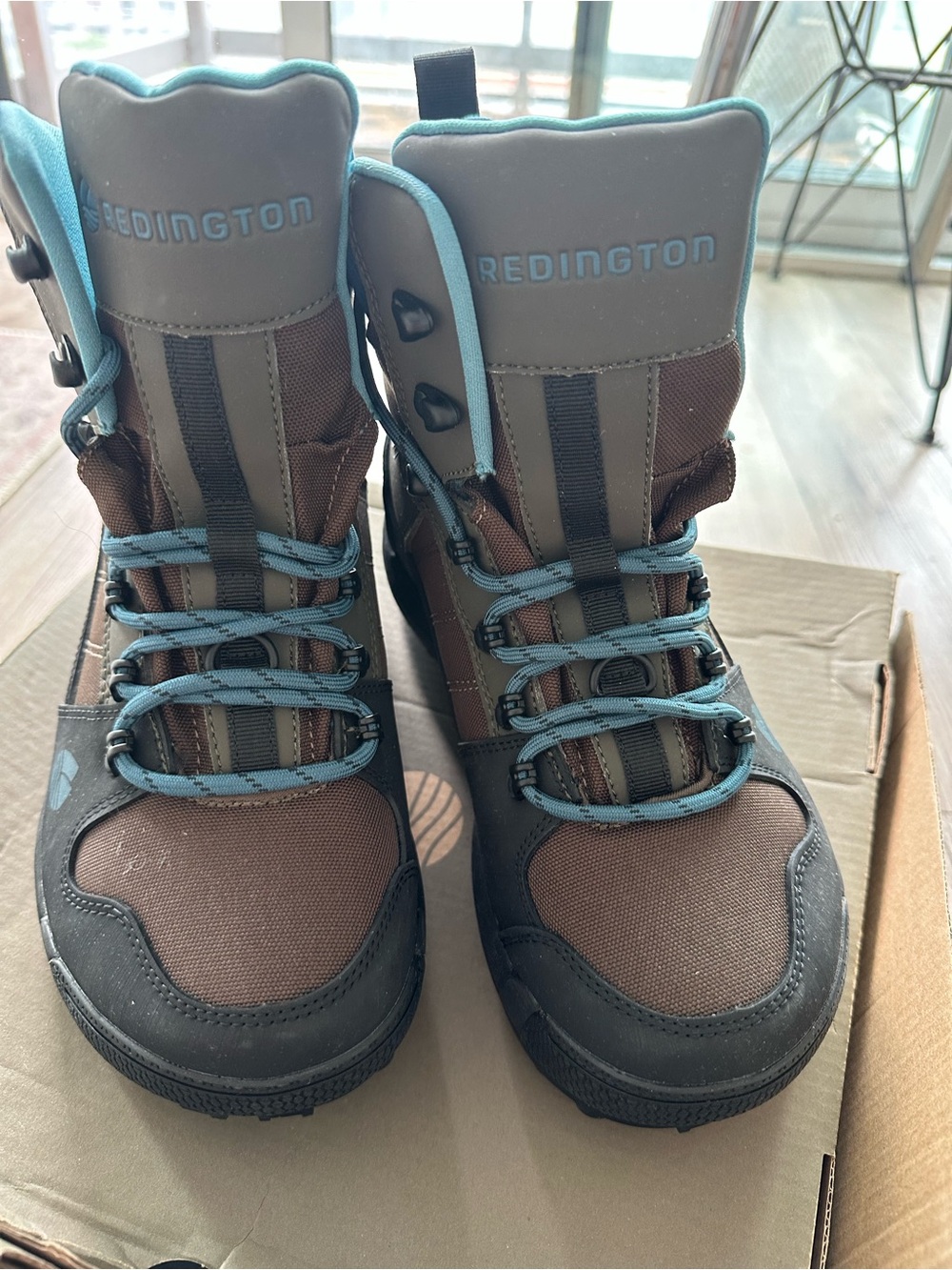 Redington Brown & Teal Waterproof Wading Boots